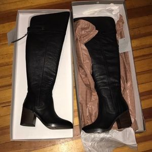 Franco Sarto size 8.5 LEATHER boots, wide calf